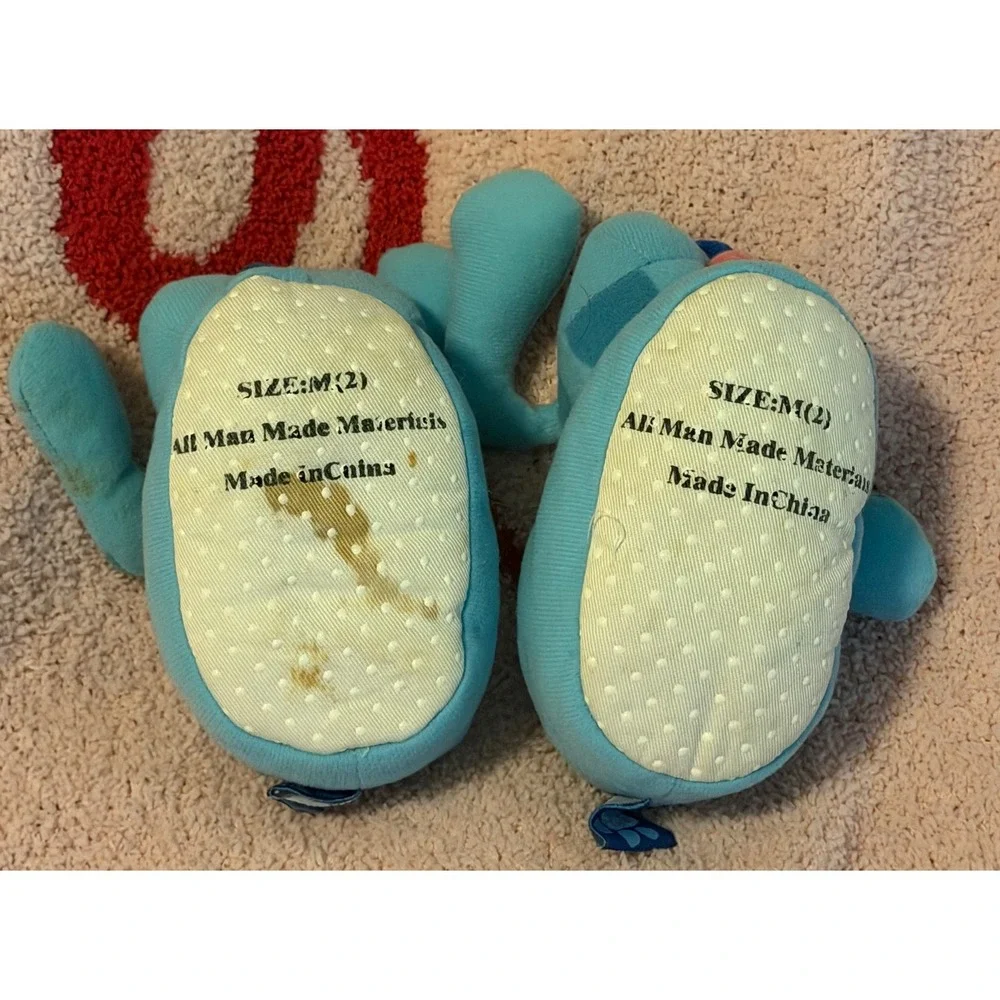 Vintage 2001 Blues Clues Blue Dog Plush Slippers Kids Blue Nickelodeon Viacom